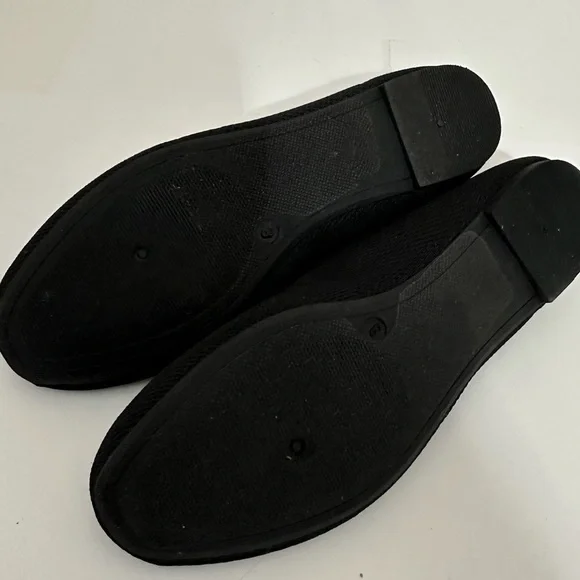 Danskin Black Knit Toe Flats Womens Size 8 Classic Minimalist Preppy Coastal - Picture 4 of 9